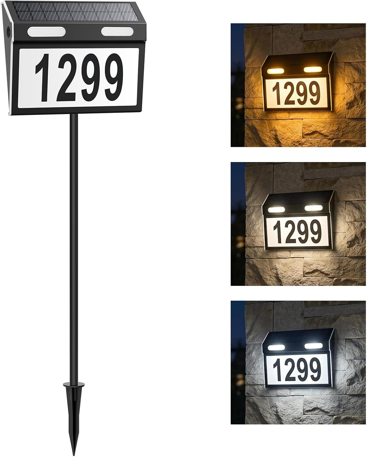 brightown-3-color-solar-powered-address-sign-for-house-number-black-ip65-stainle image 1