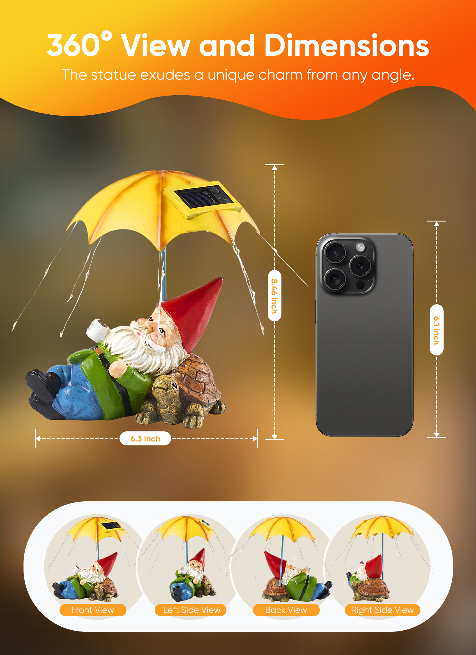 brightown-solar-gnome-statue-with-32-led-lights-waterproof-garden-decor-auto-on- image 7