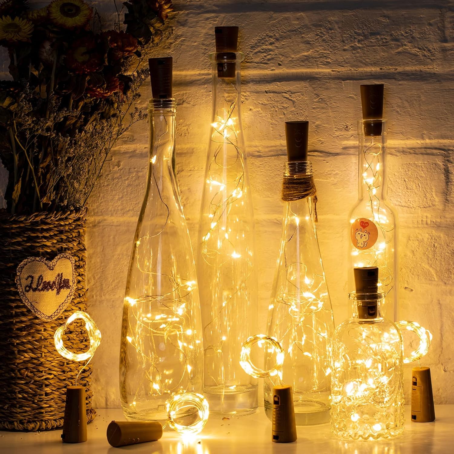 brightown-10-20-pack-20-led-battery-operated-silver-wire-wine-bottle-cork-lights image 8