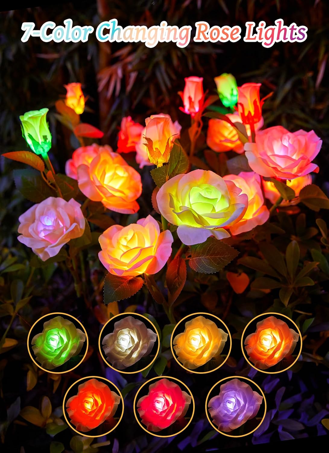 brightown-4-pack-solar-powered-realistic-rose-flower-garden-pathway-lights-7-col image 5