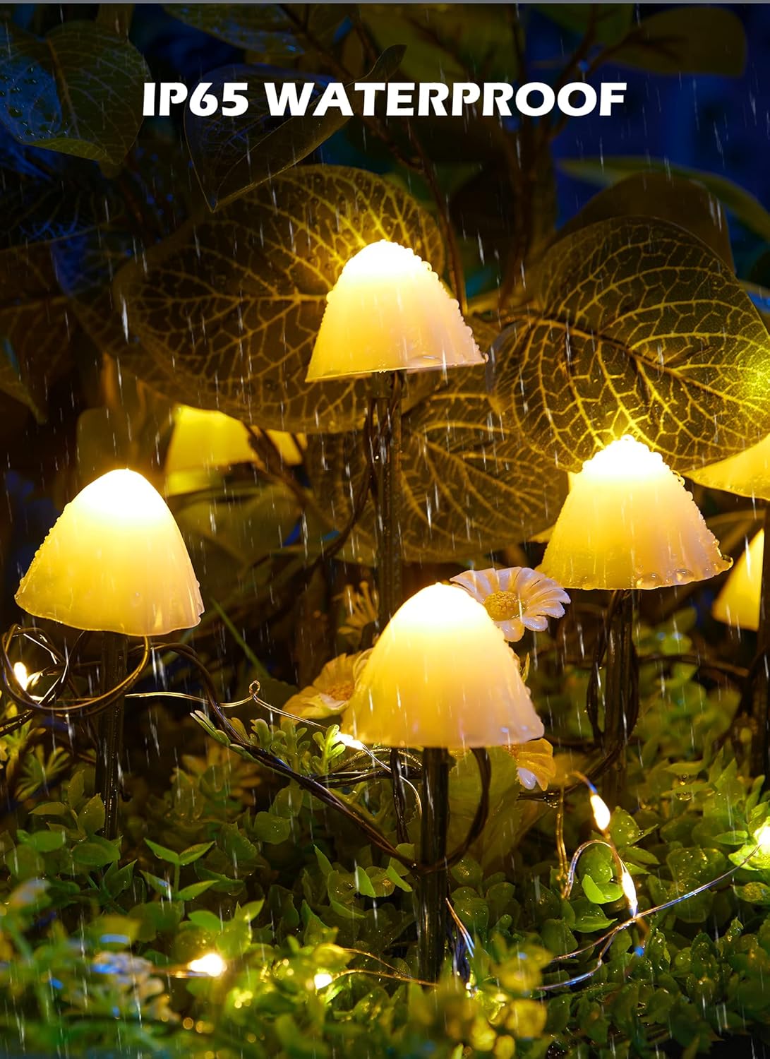 brightown-20-led-32-8ft-solar-powered-mushroom-string-lights image 3