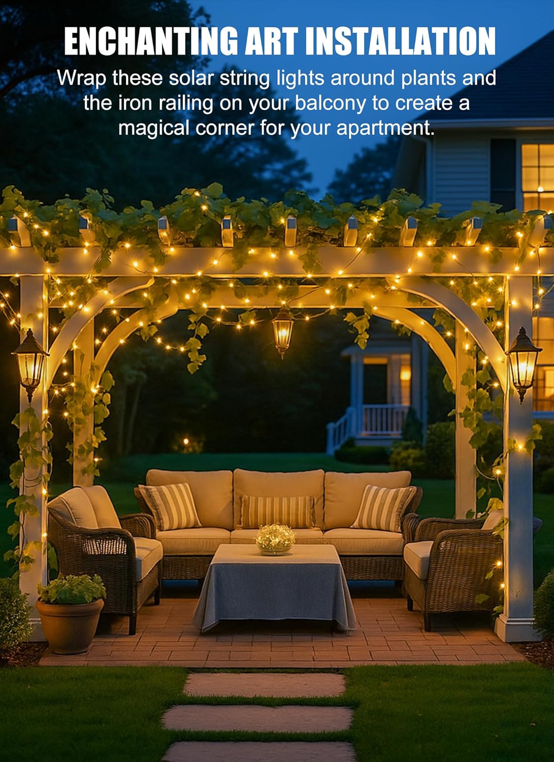 brightown-2-pack-total-132ft-400-led-solar-powered-fairy-string-lights-warm-whit image 4