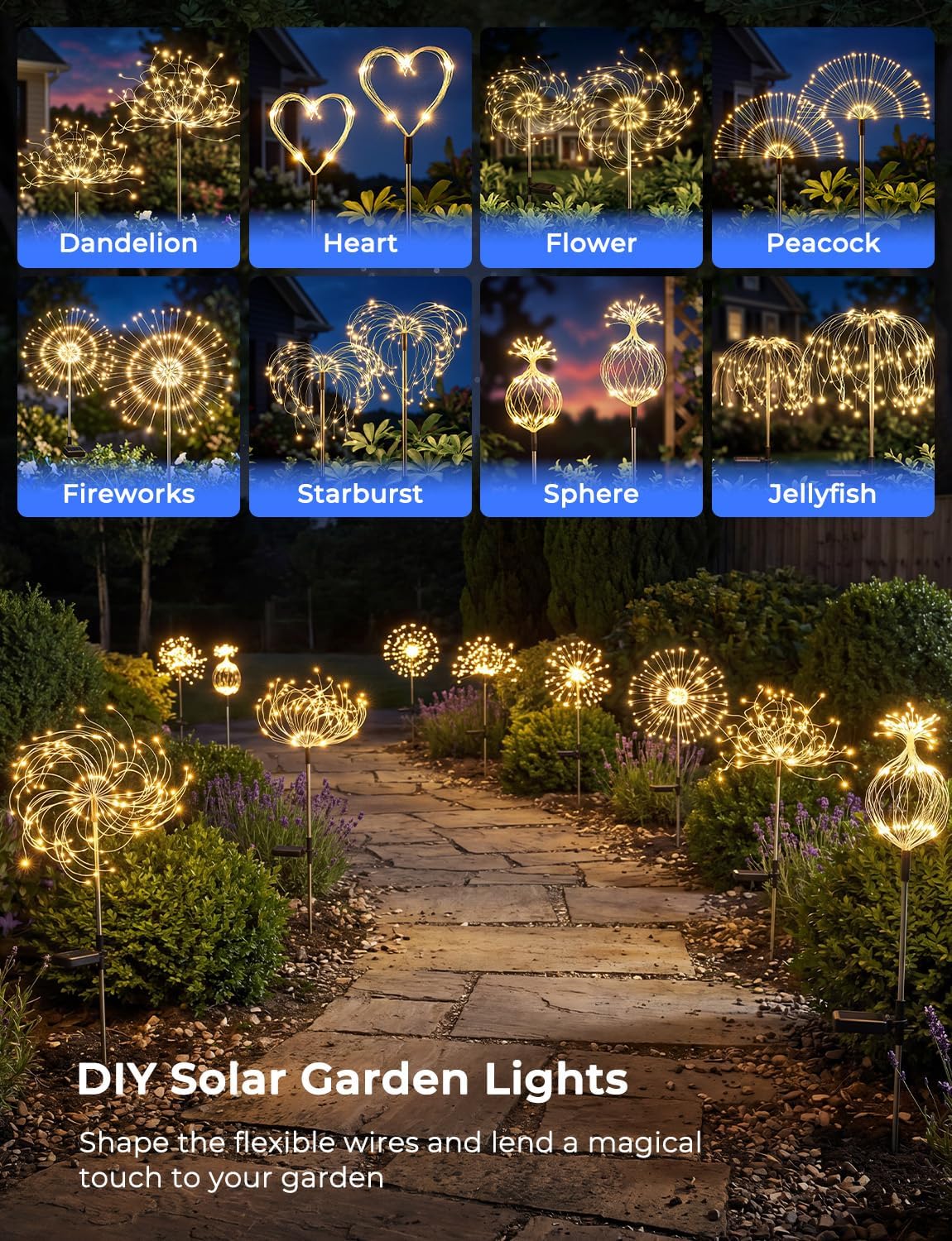 brightown-2-pack-150-led-firework-solar-powered-stake-lights-for-garden-yard-pat image 3