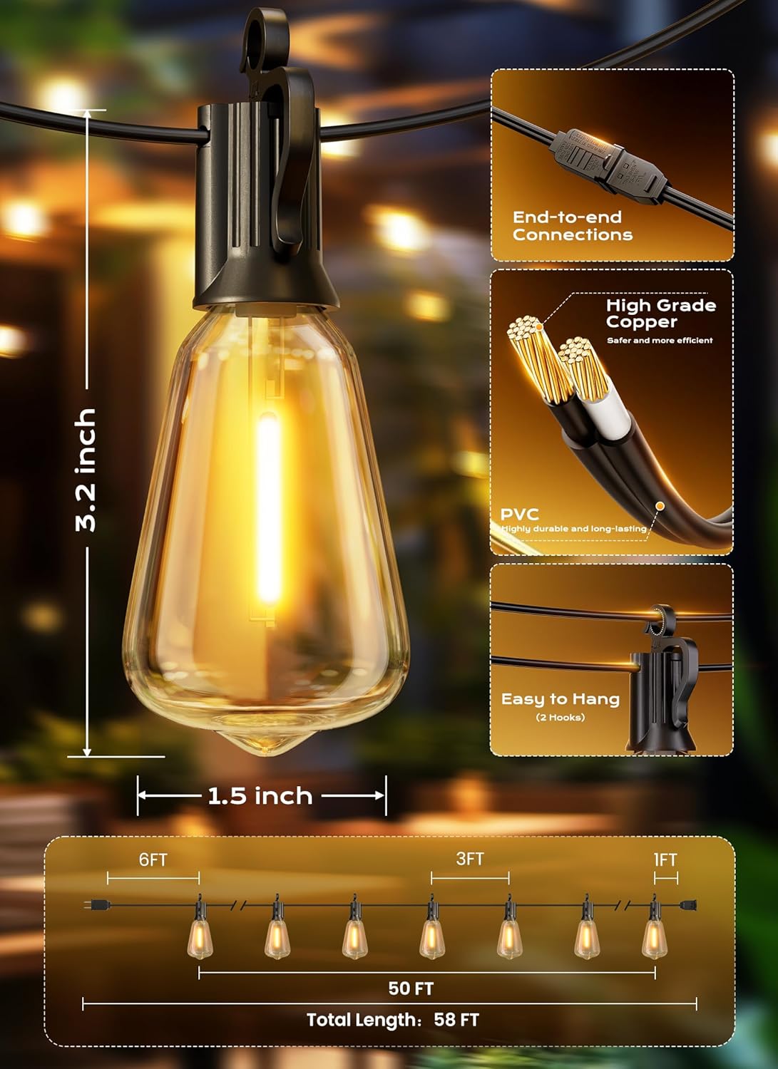 brightown-50ft-18-1-shatterproof-edison-led-string-lights-outdoor-ip65-waterproo image 8