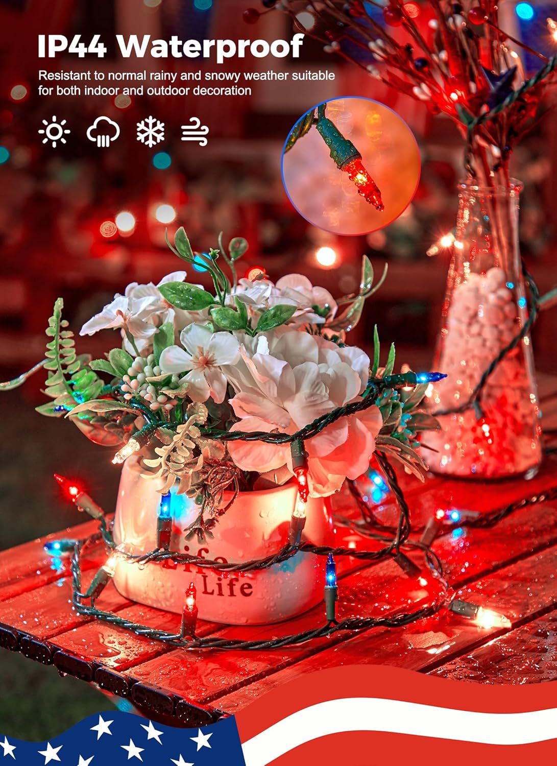 brightown-13ft-50-led-plug-in-red-white-blue-mini-string-lights-for-4th-july-ind image 2