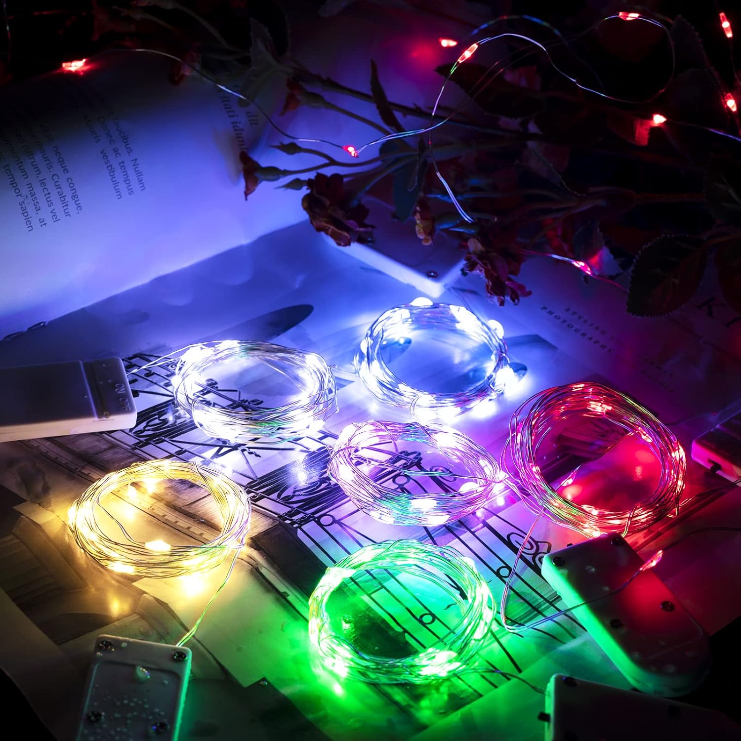 brightown-12-pack-7ft-20-led-battery-operated-silver-wire-firefly-starry-moon-li image 6