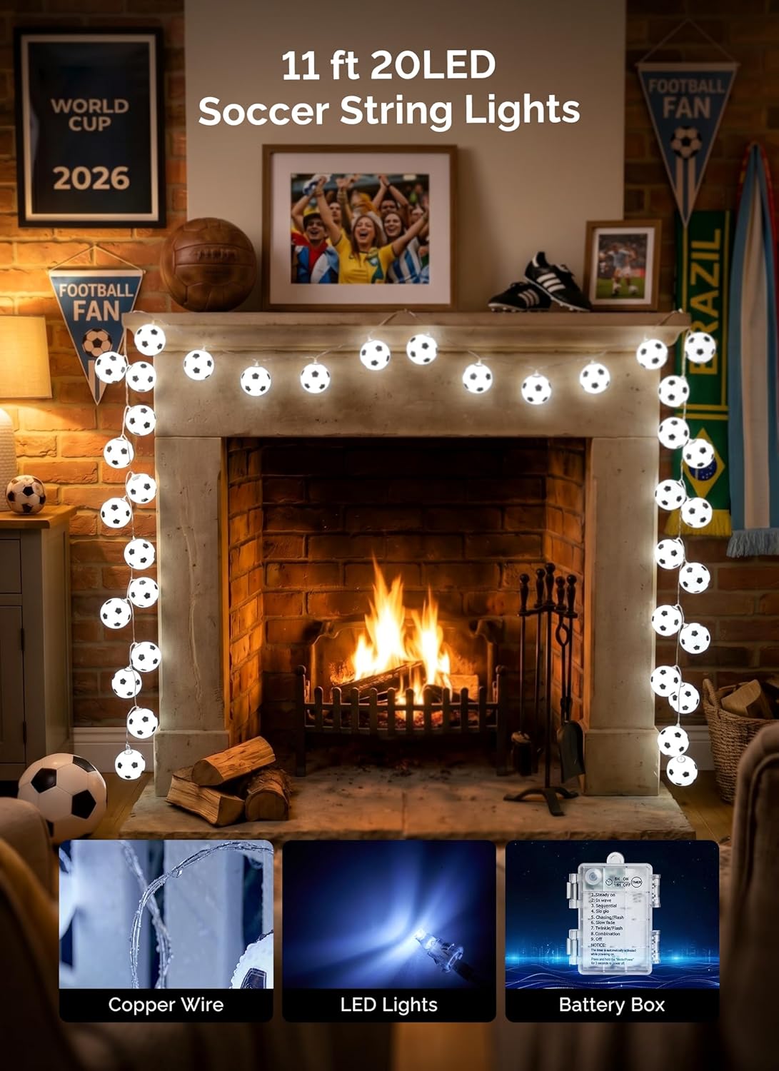 brightown-11ft-battery-operated-20-led-soccer-ball-string-lights-for-sports-fans image 7