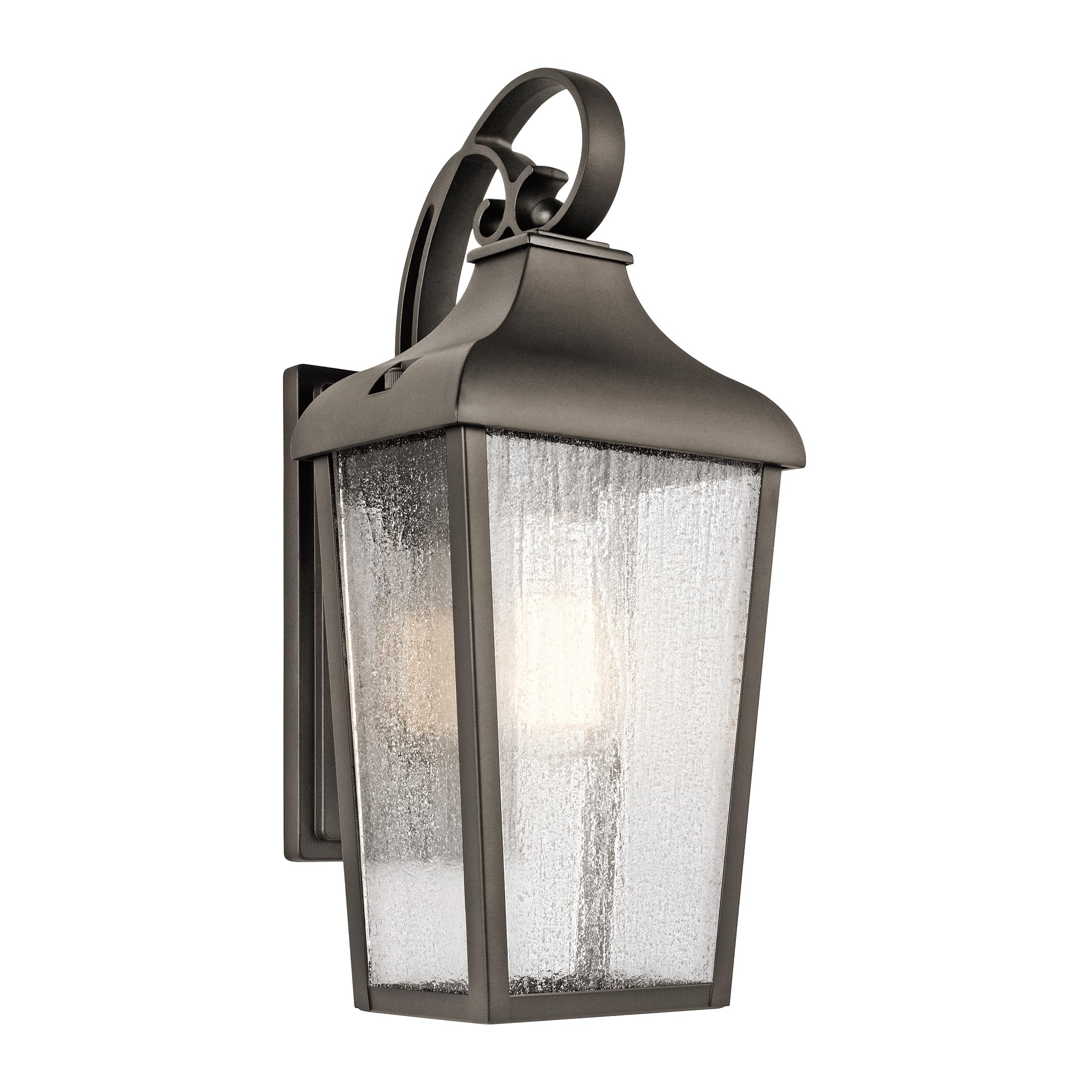 kichler-forestdale-18-5-outdoor-wall-light-in-olde-bronze-49736oz-with-clear-see image 2