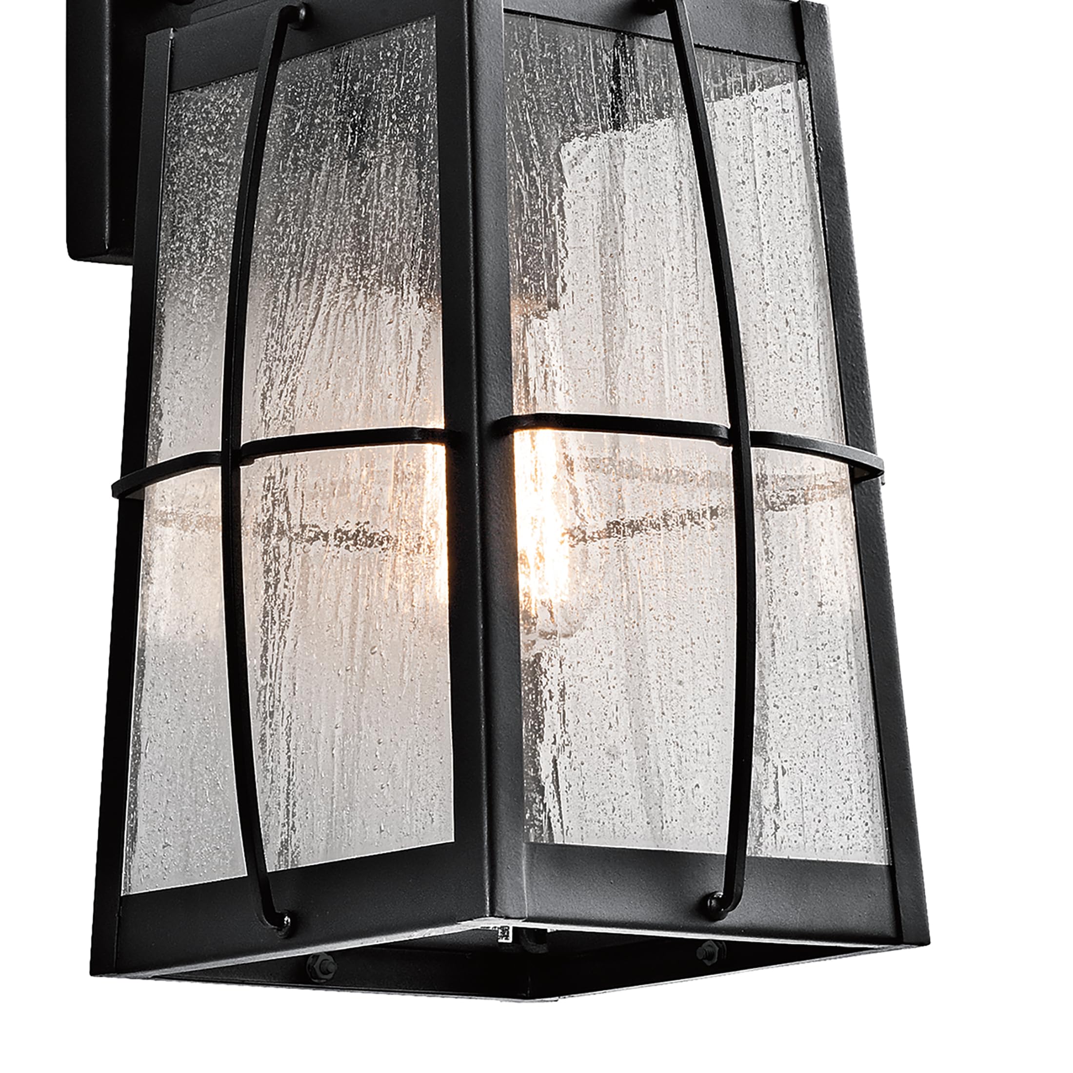 kichler-tolerand-49553bkt-outdoor-wall-sconce-textured-black-17-75-with-seeded-g image 4