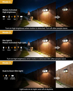 brightown-223-led-solar-security-flood-lights-with-motion-sensor-2-pack-3-modes image 2