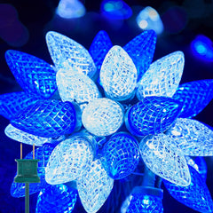 brightown-66ft-plug-in-c9-strawberry-christmas-lights-100-led-blue-and-white-wat image 2