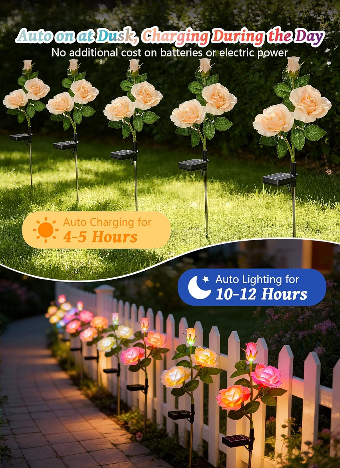 brightown-4-pack-solar-powered-realistic-rose-flower-garden-pathway-lights-7-col image 4