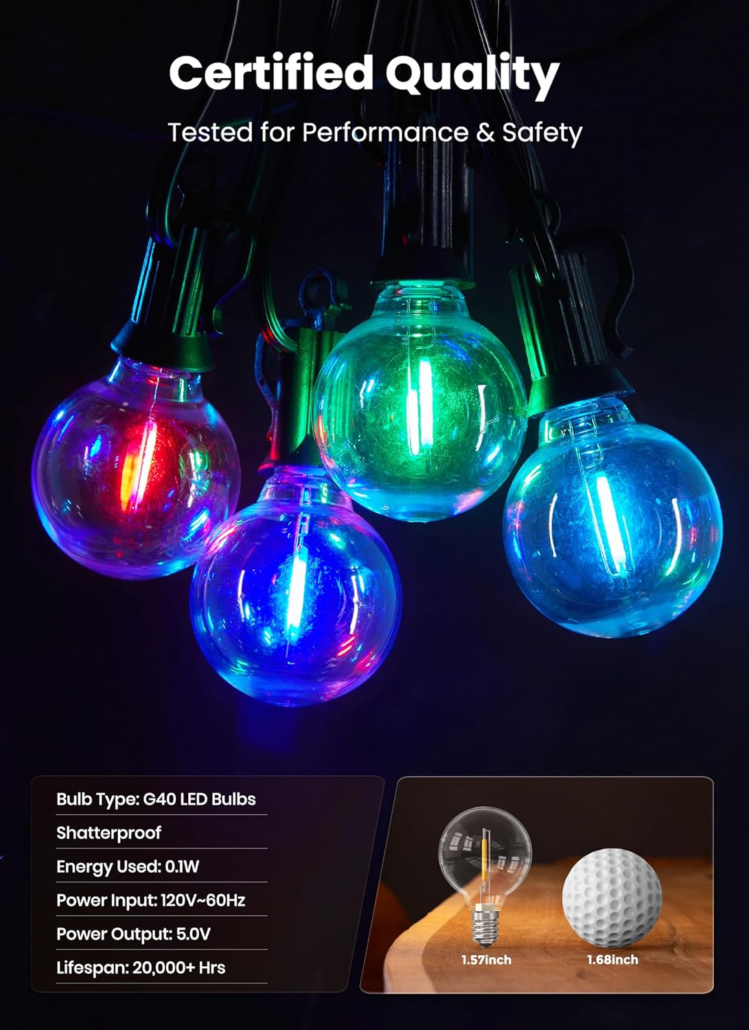 brightown-g40-58ft-plug-in-led-string-lights-27-multicolor-bulbs-remote-control- image 6