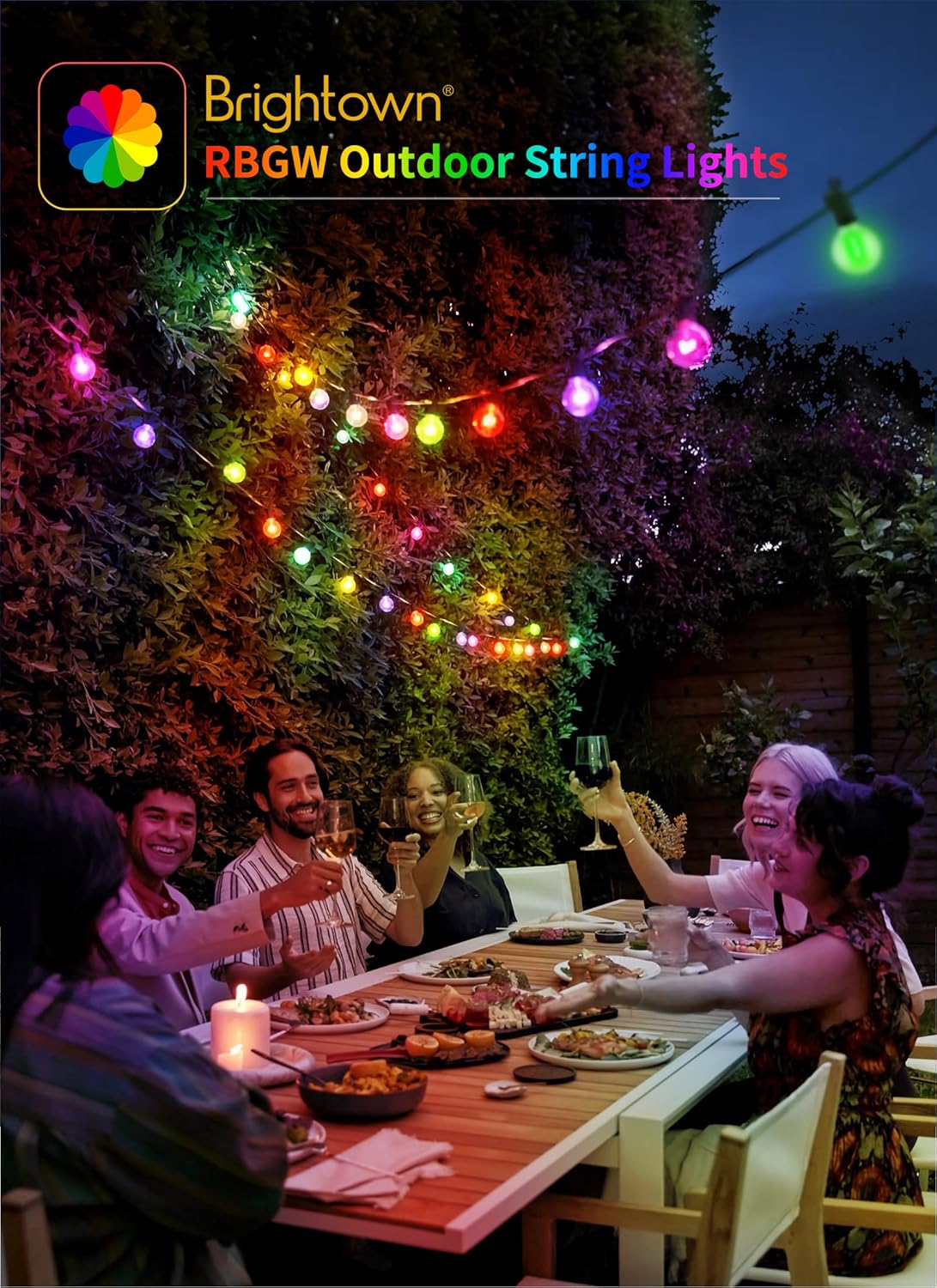 brightown-58ft-g40-rgbw-outdoor-string-lights-with-27-shatterproof-bulbs-2-spare image 7