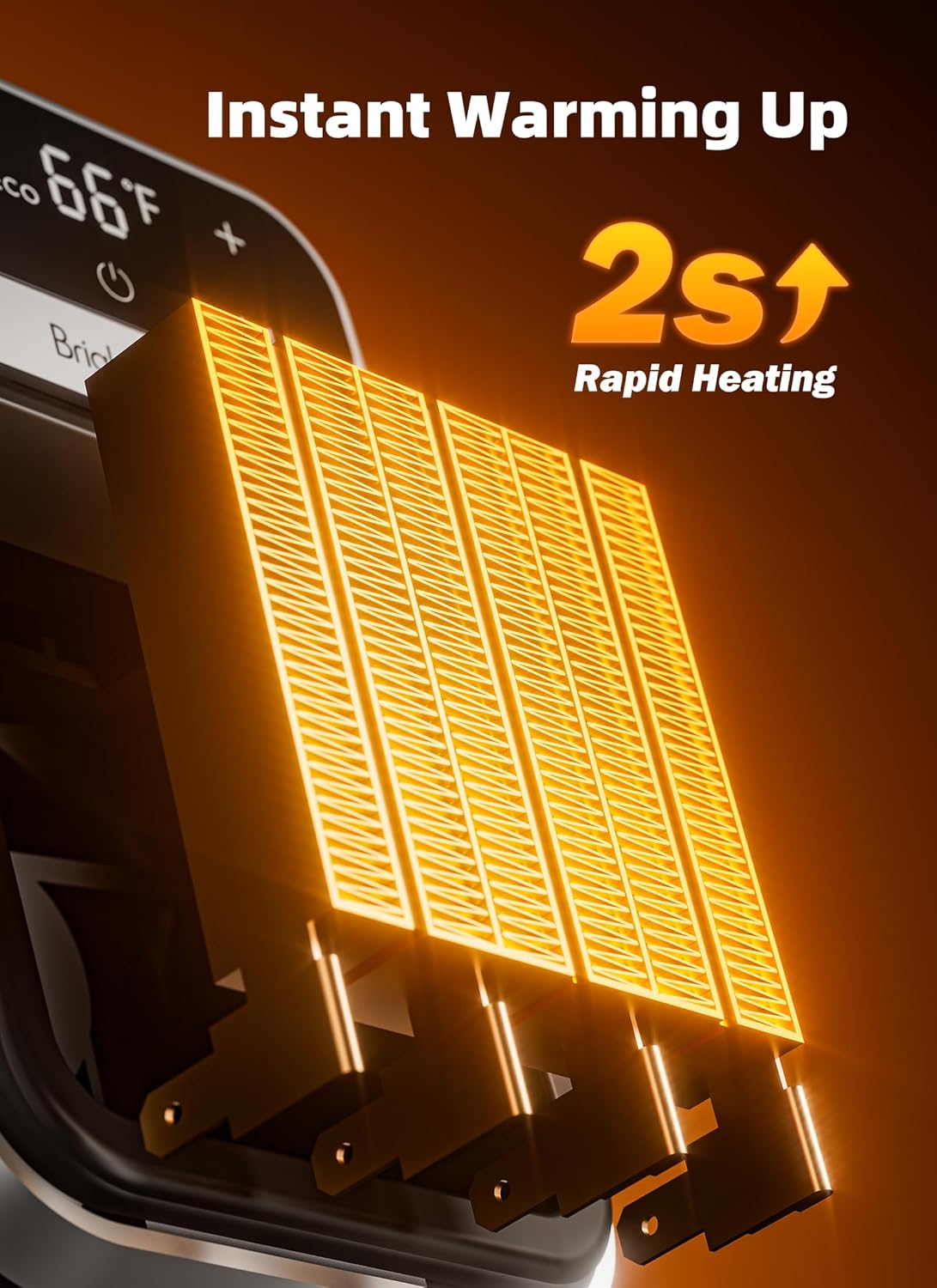 brightown-800w-plug-in-space-heater-with-remote-touch-led-display-180-rotating-p image 4