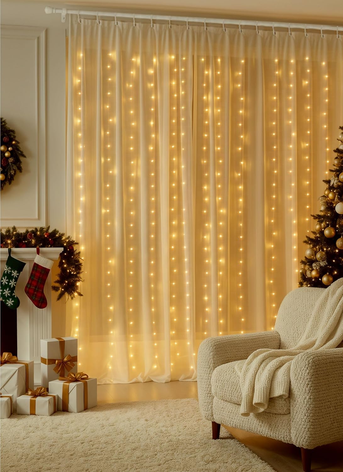 brightown-20ft-600-led-curtain-window-fairy-lights-remote-usb-adapter-8-modes-wa image 7