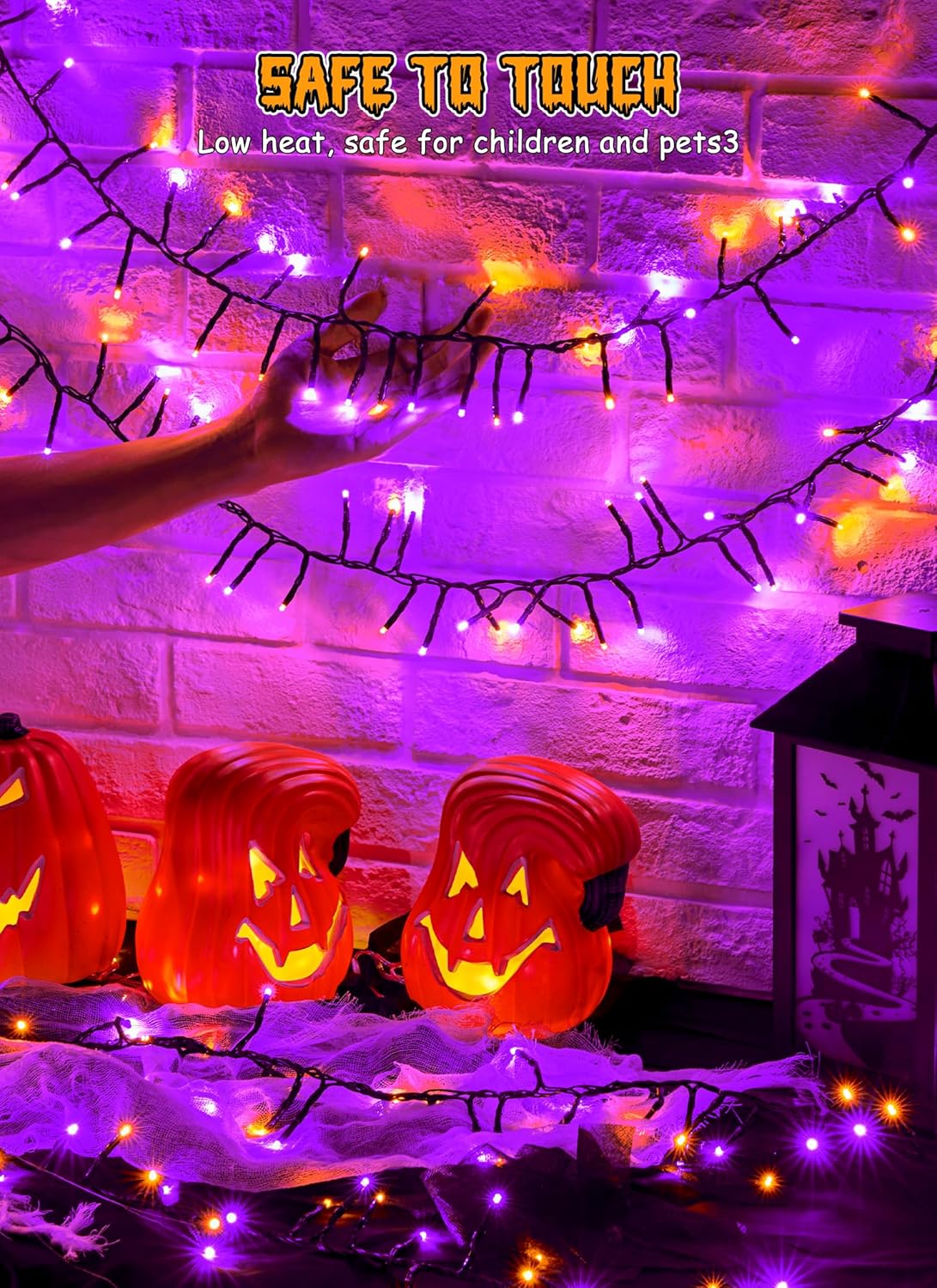 brightown-halloween-string-lights-10ft-120-led-battery-operated-orange-purple-wi image 7