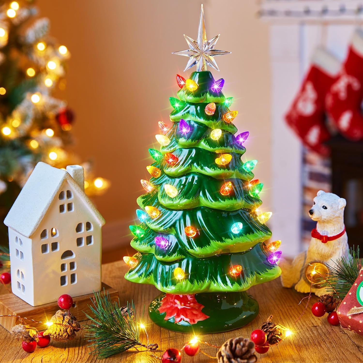 brightown-13-inch-battery-operated-ceramic-christmas-tree-with-multicolored-led- image 7