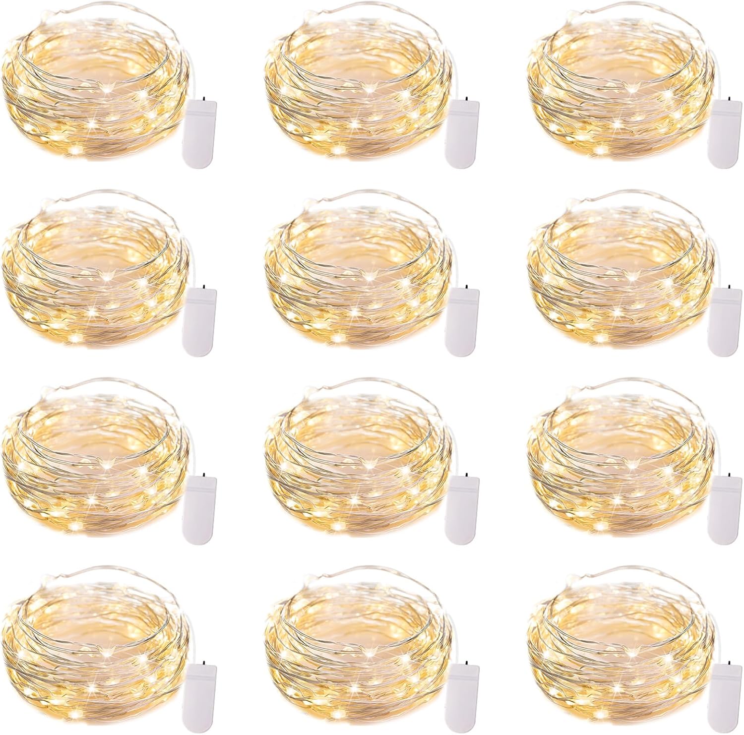brightown-12-pack-7ft-led-fairy-lights-battery-operated-silver-wire-warm-white-2 image 1