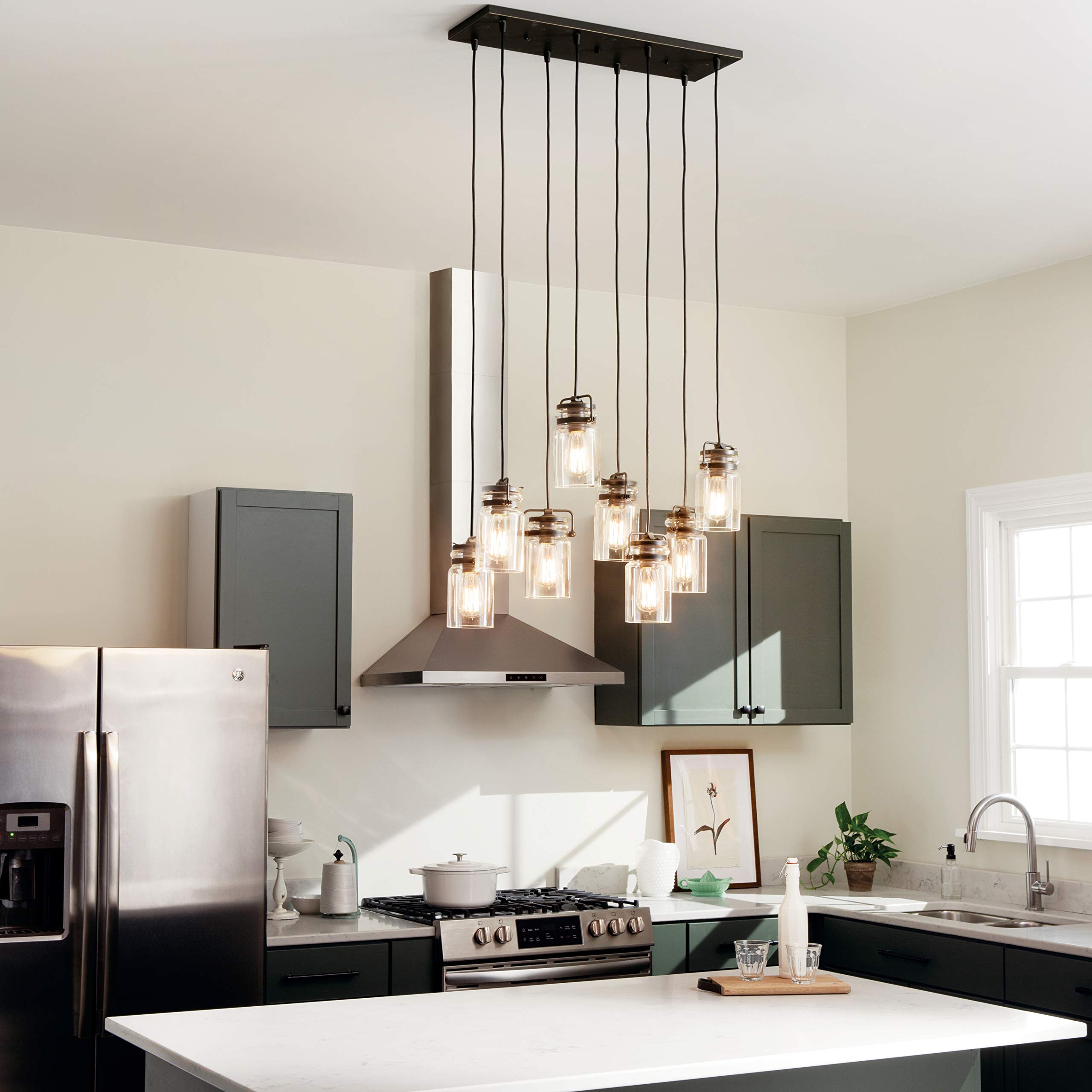 kichler-brinley-25-5-linear-chandelier-8-light-olde-bronze-model-42890oz-farmhou image 4