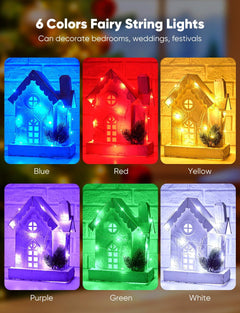 brightown-14-pack-7ft-led-silver-wire-fairy-lights-20-leds-in-6-colors-battery-o image 2