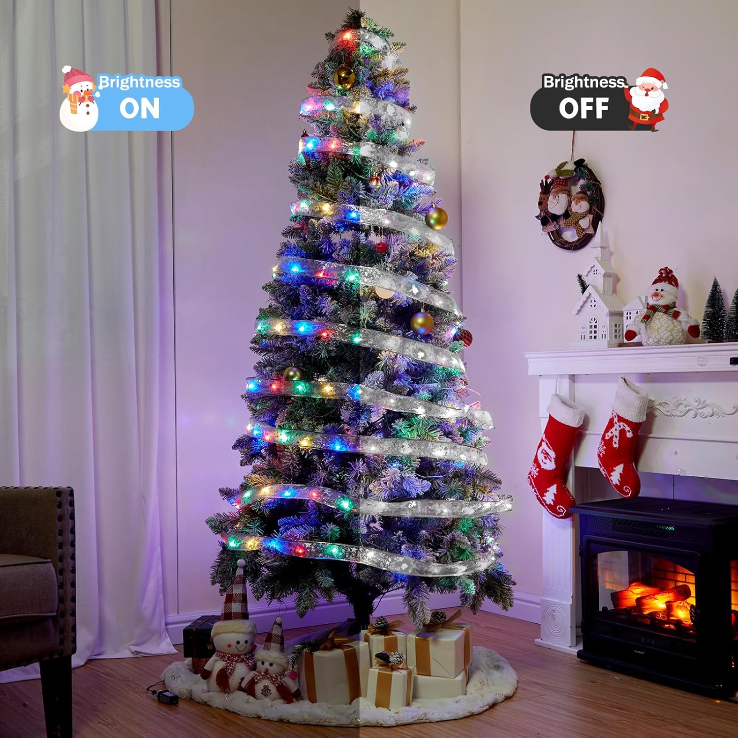 brightown-2-pack-33ft-100-led-battery-operated-christmas-tree-ribbon-lights-mult image 4