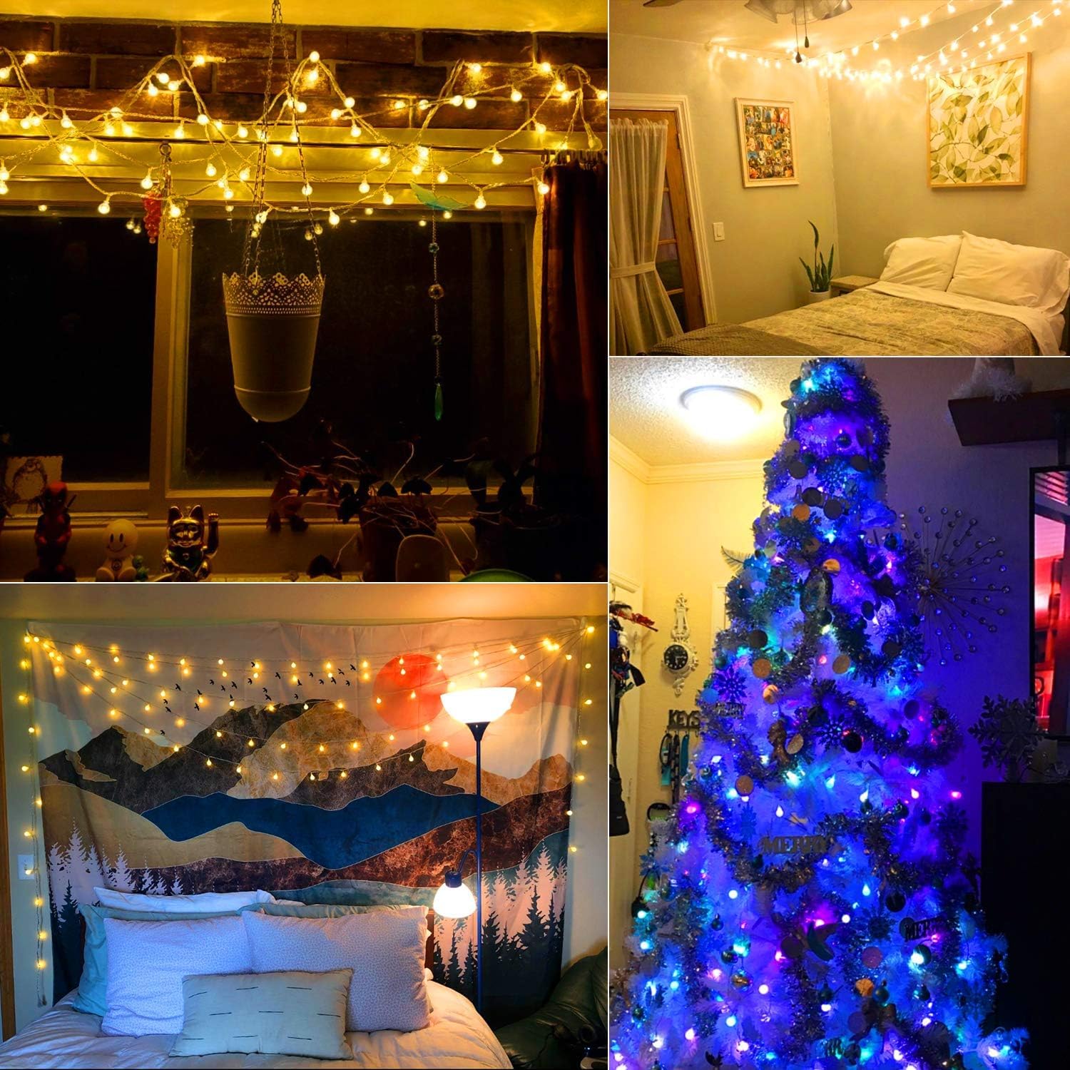 brightown-33ft-100-led-usb-plug-in-crystal-globe-fairy-lights-with-remote-8-mode image 6