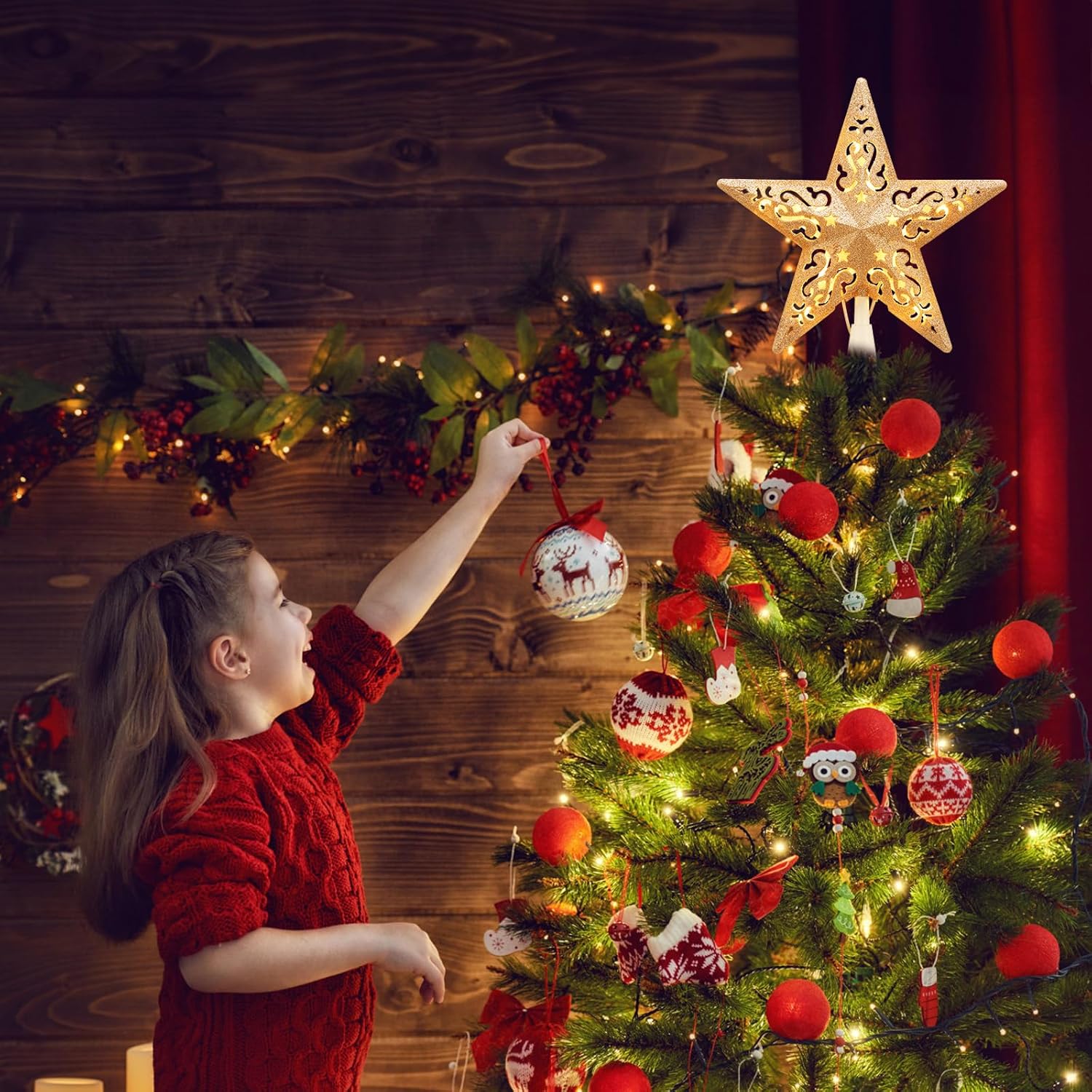 brightown-8-inch-hollowed-3d-star-tree-topper-with-lights-golden-coated-plug-in- image 5