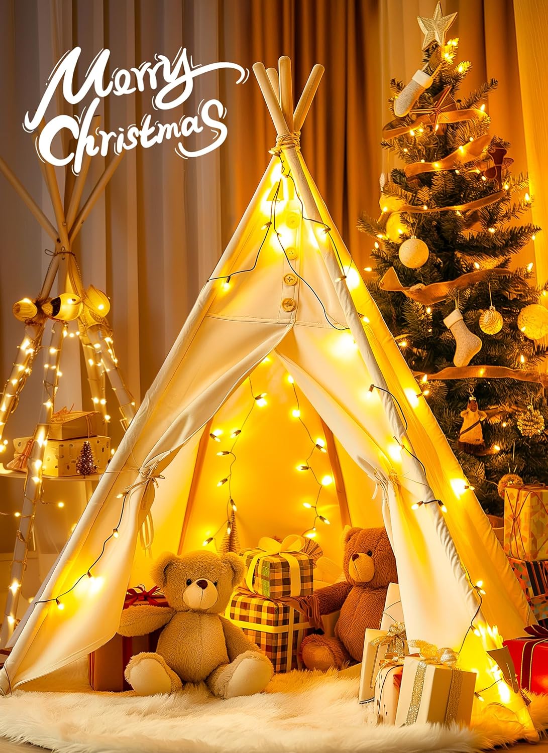 brightown-10ft-50-led-mini-incandescent-string-lights-plug-in-warm-white-green-w image 3