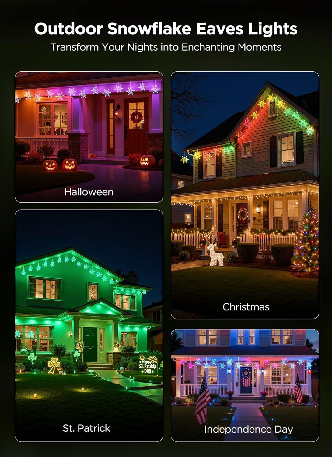 brightown-24ft-smart-app-control-christmas-icicle-snowflake-lights-192-leds-16-d image 2