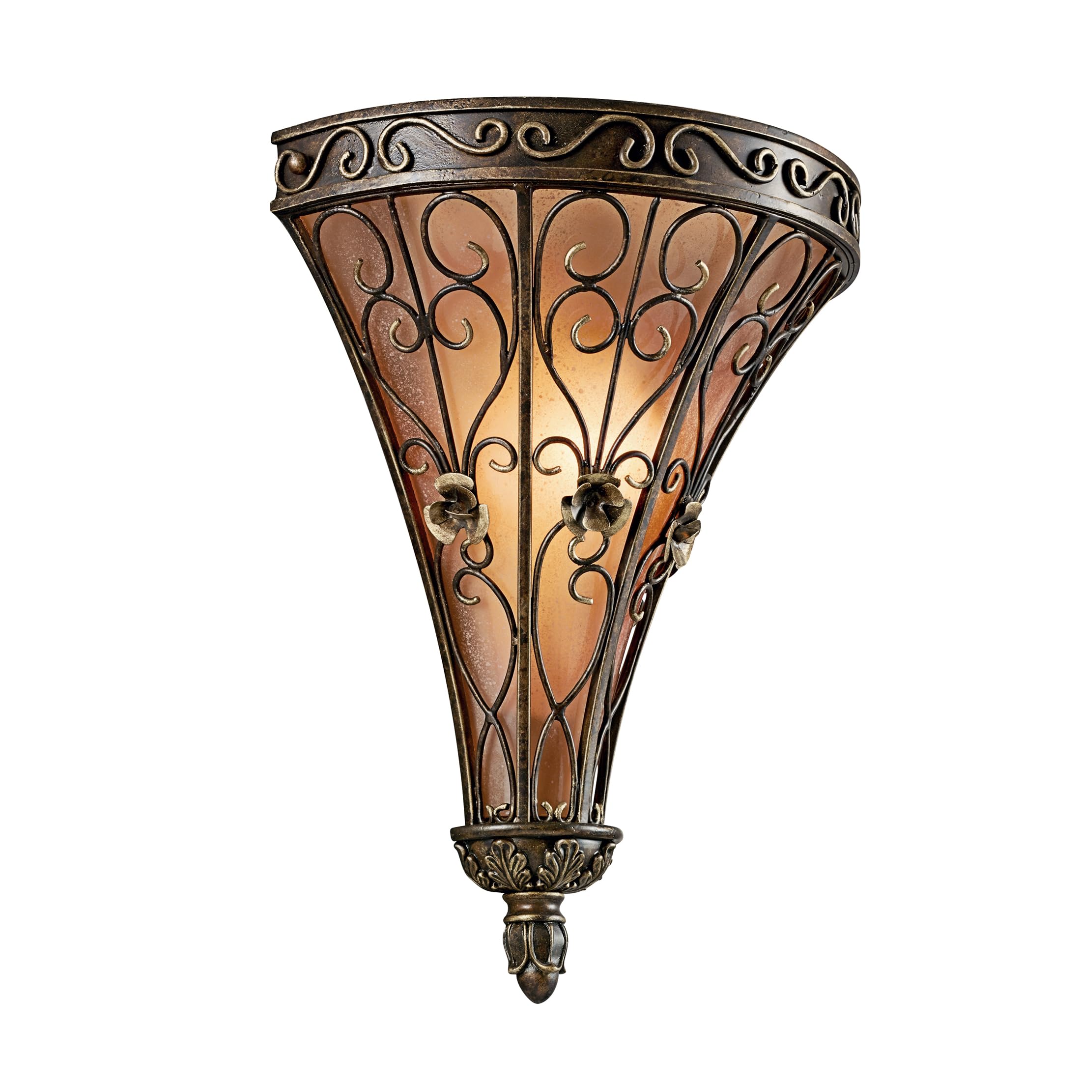 kichler-marchesa-45131trz-14-75-1-light-wall-sconce-terrene-bronze-with-umber-se image 1