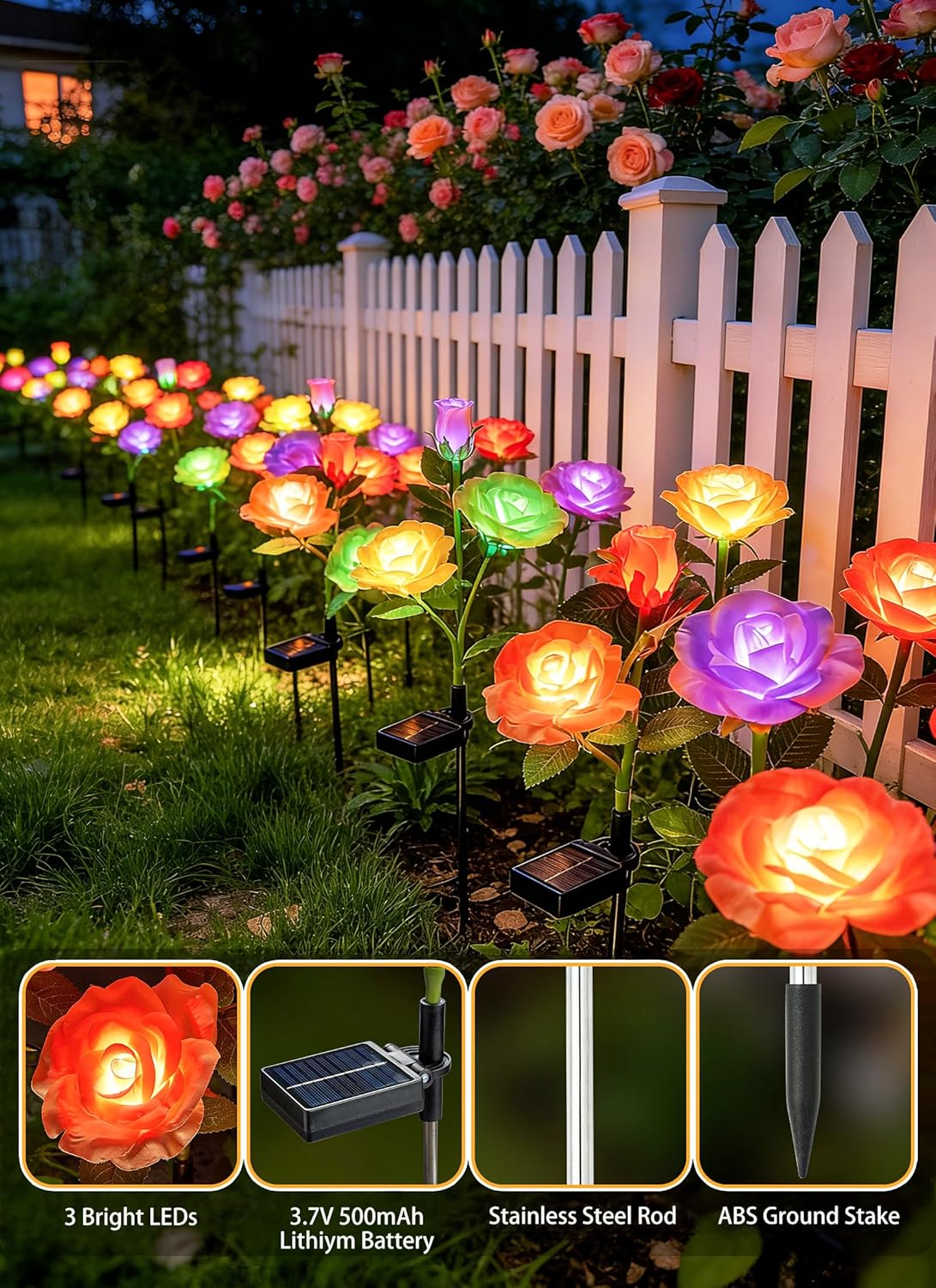 brightown-4-pack-solar-powered-realistic-rose-flower-garden-pathway-lights-7-col image 3