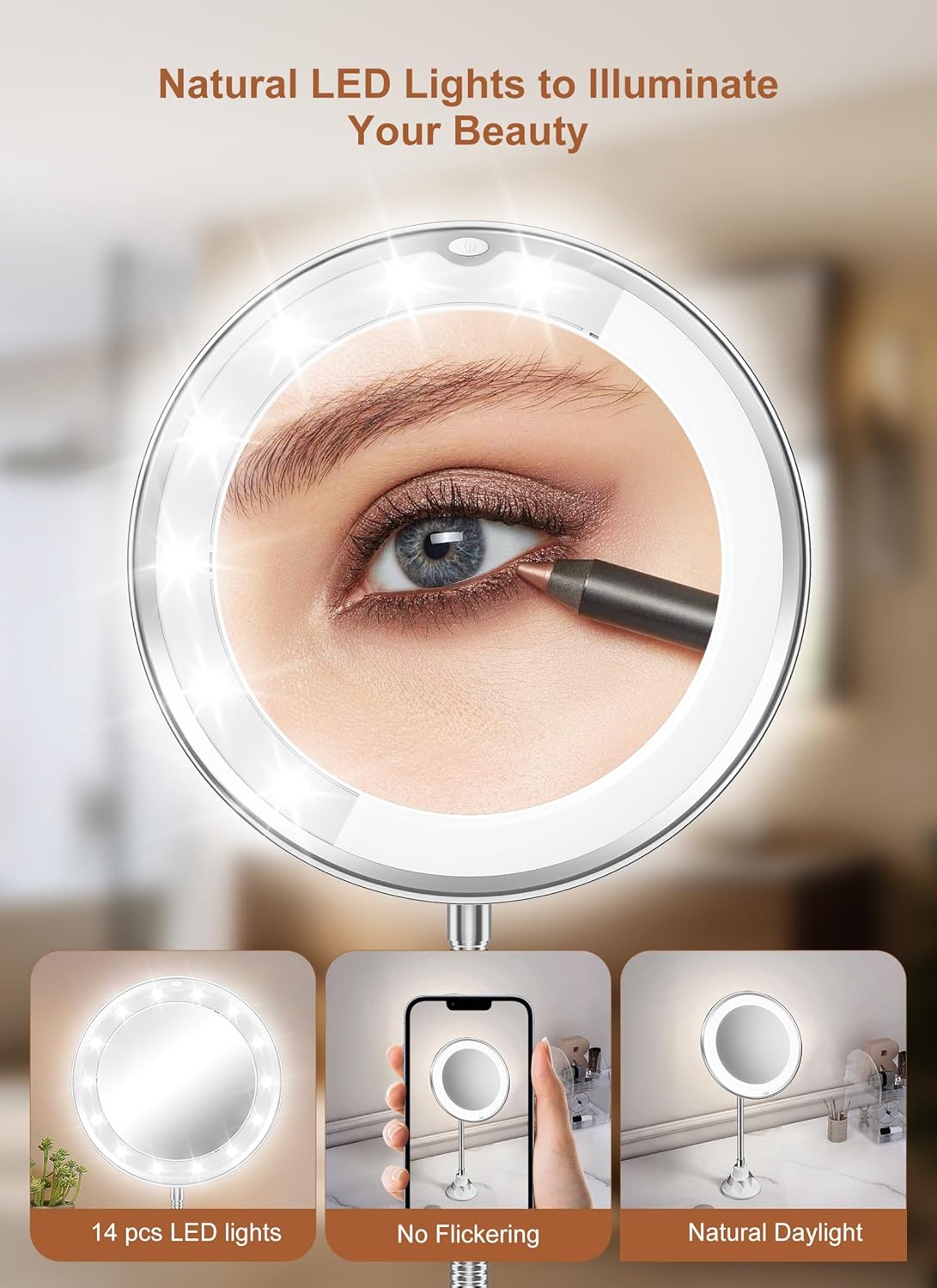 brightown-10x-magnifying-makeup-mirror-light-with-flexible-gooseneck image 5