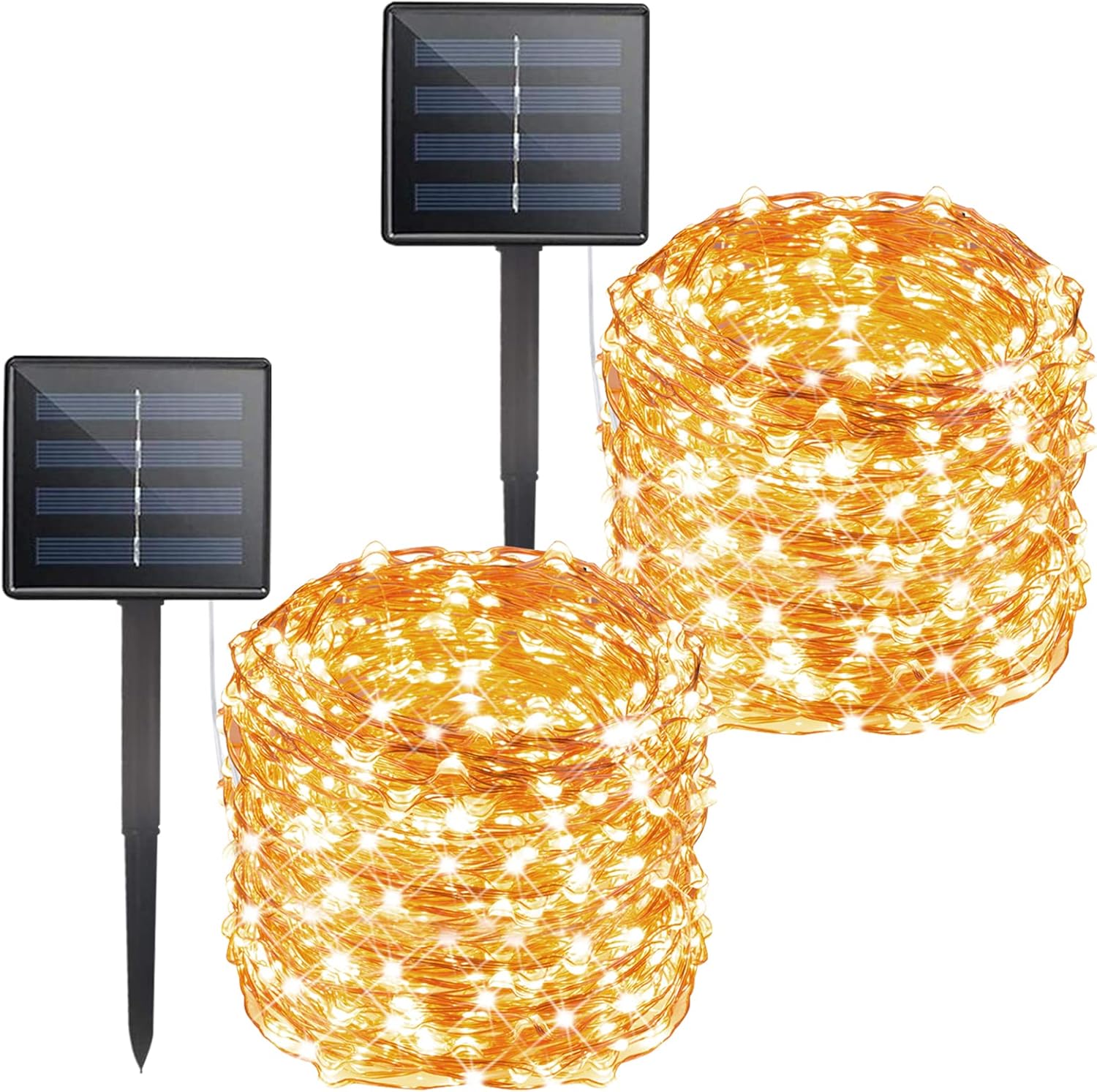 brightown-2-pack-total-132ft-400-led-solar-powered-fairy-string-lights-warm-whit image 1