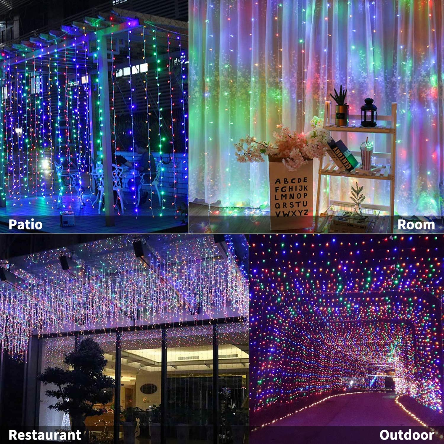 brightown-300-led-9-8-ft-usb-plug-in-curtain-fairy-lights-with-remote-usb-adapte image 2