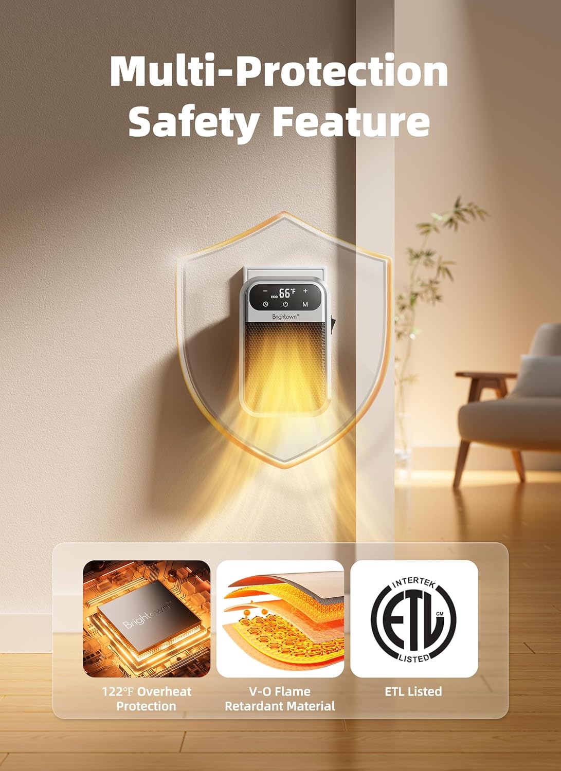 brightown-800w-plug-in-space-heater-with-remote-touch-led-display-180-rotating-p image 5
