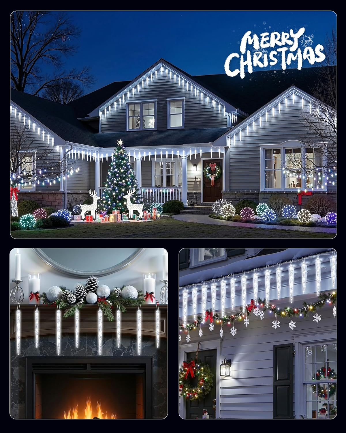 brightown-20ft-20-tubes-100-led-christmas-icicle-lights-with-remote-cool-white image 6