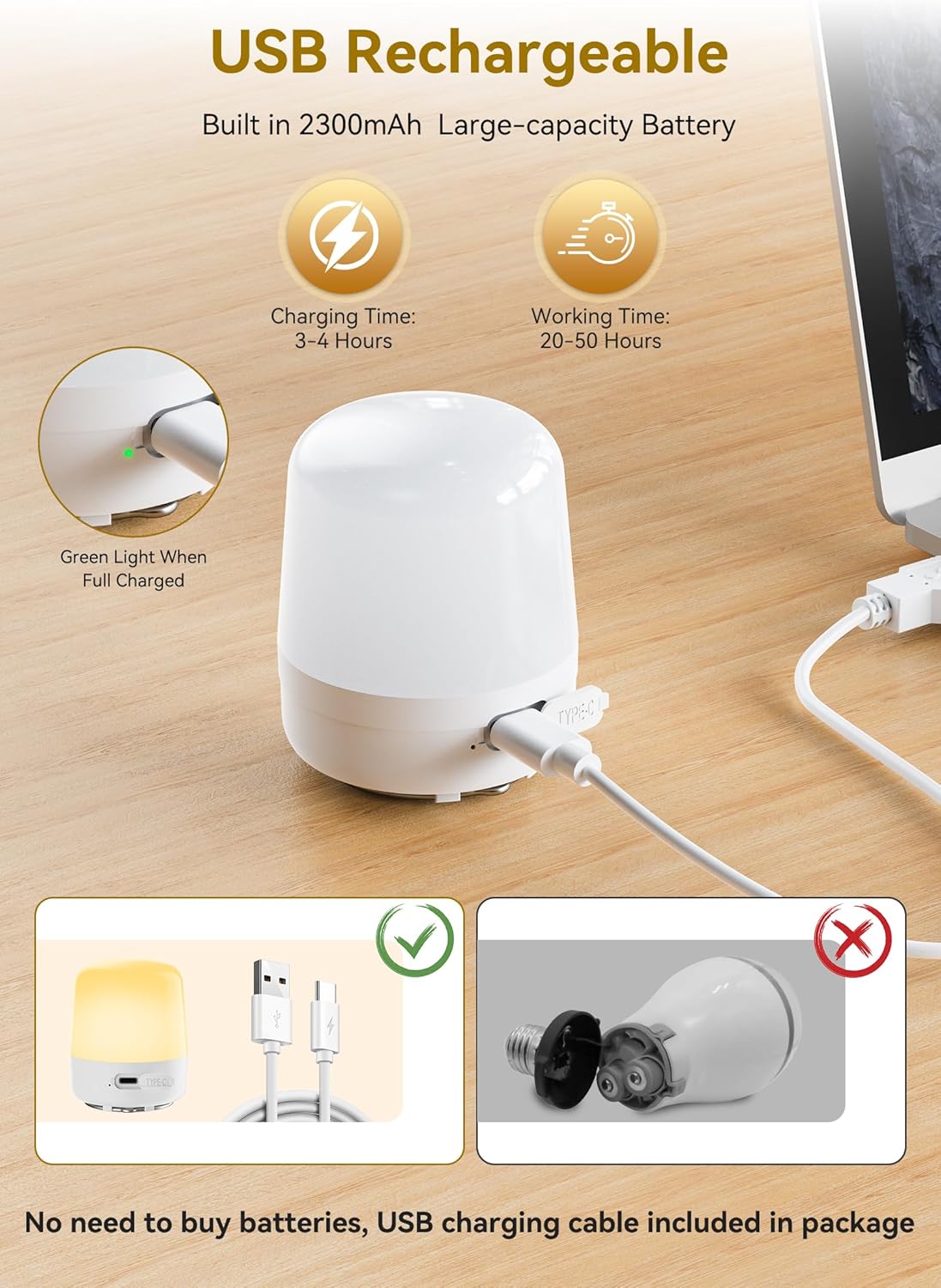 brightown-2-pack-e26-rechargeable-2300mah-light-bulbs-with-remote-12-colors-time image 5
