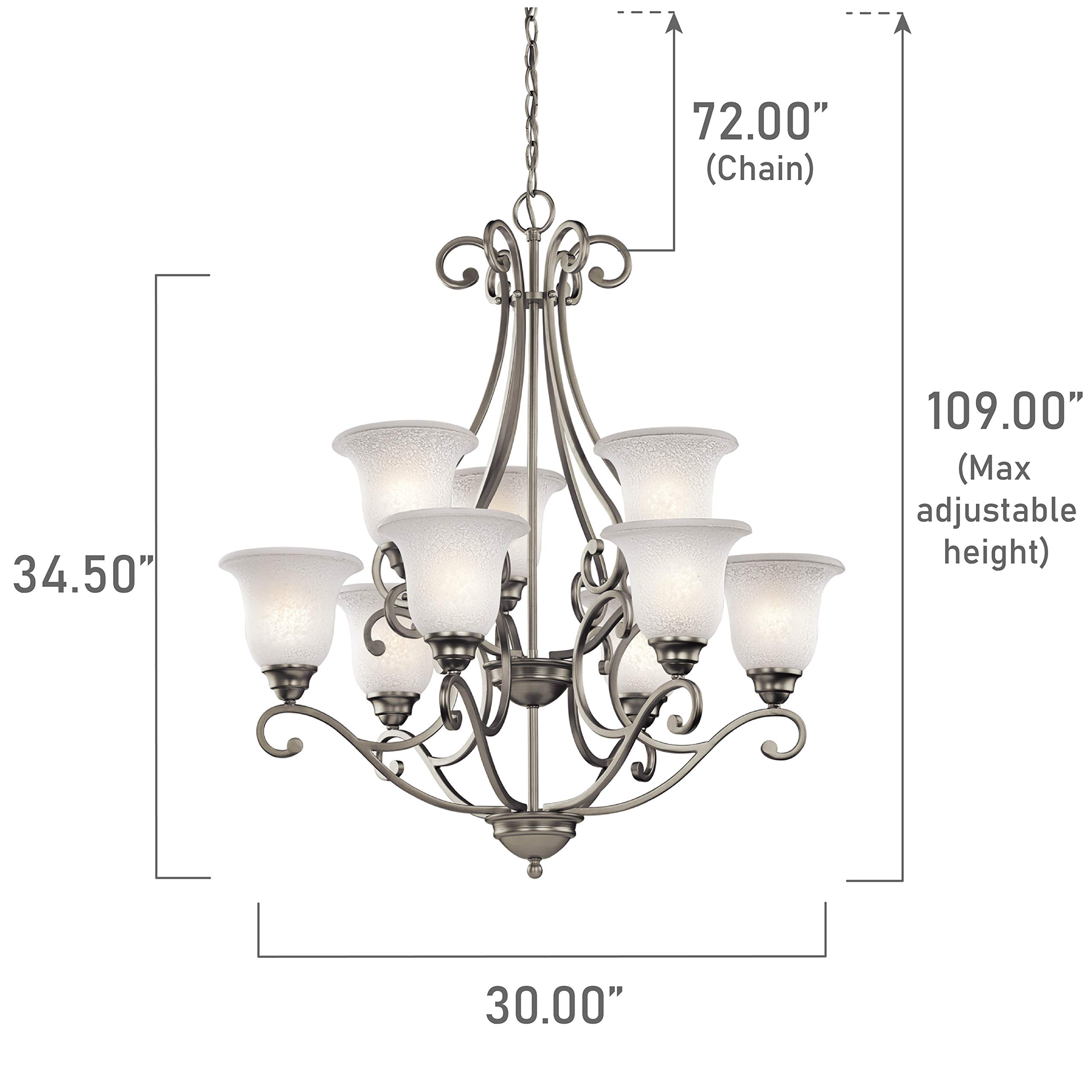 kichler-camerena-34-5-9-light-two-tier-chandelier-brushed-nickel-43226ni image 3