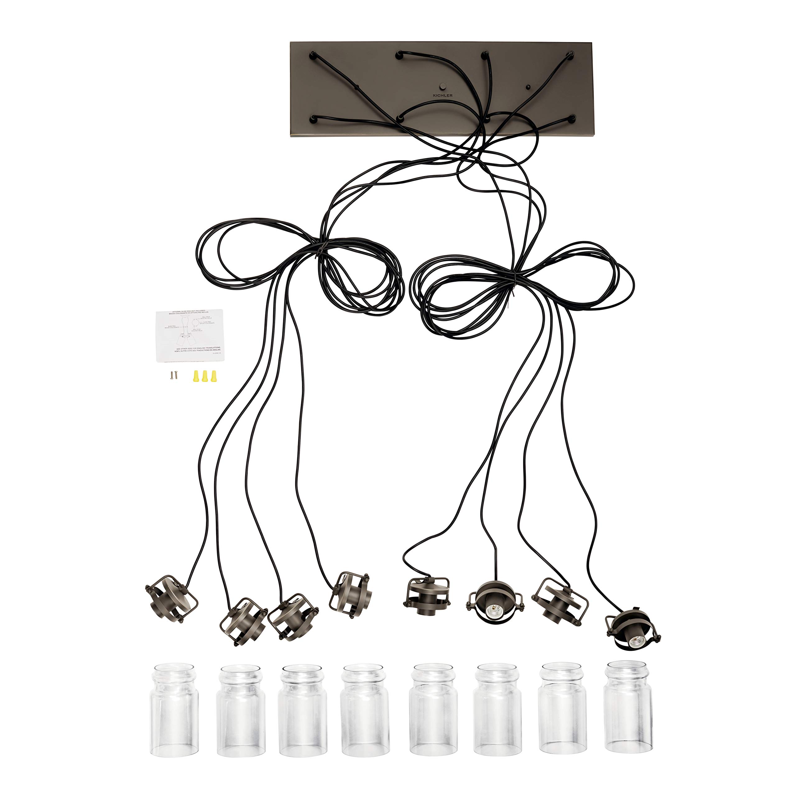 kichler-brinley-25-5-linear-chandelier-8-light-olde-bronze-model-42890oz-farmhou image 3