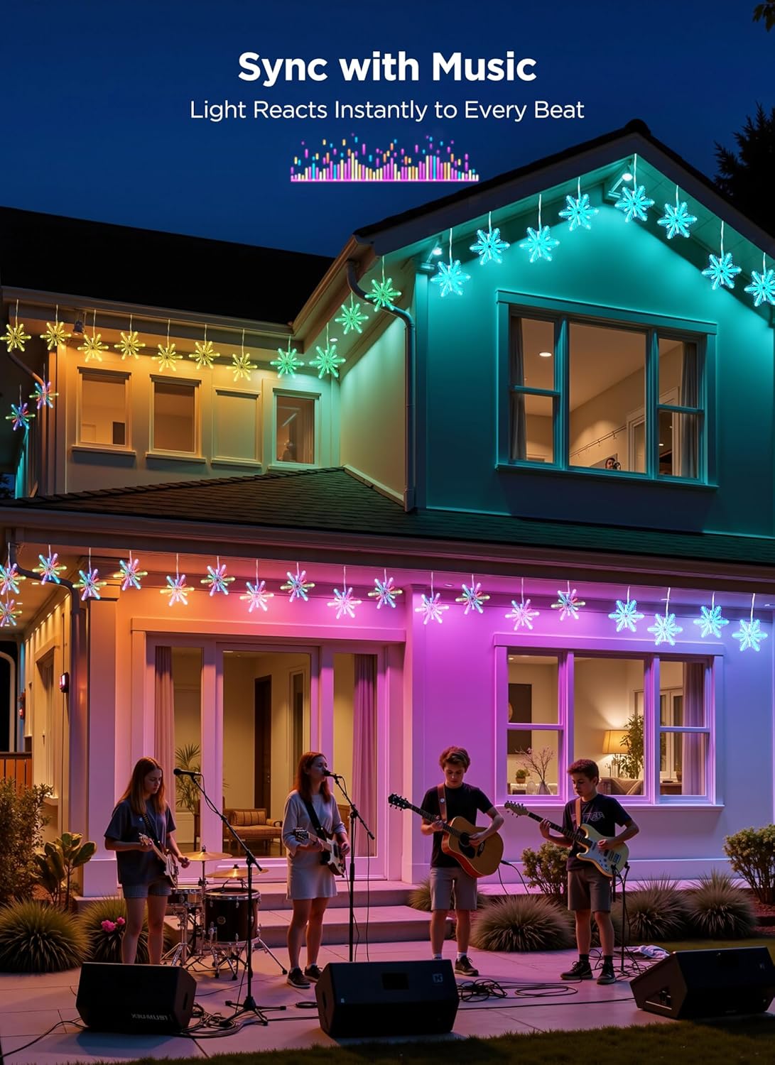 brightown-24ft-smart-app-control-christmas-icicle-snowflake-lights-192-leds-16-d image 6