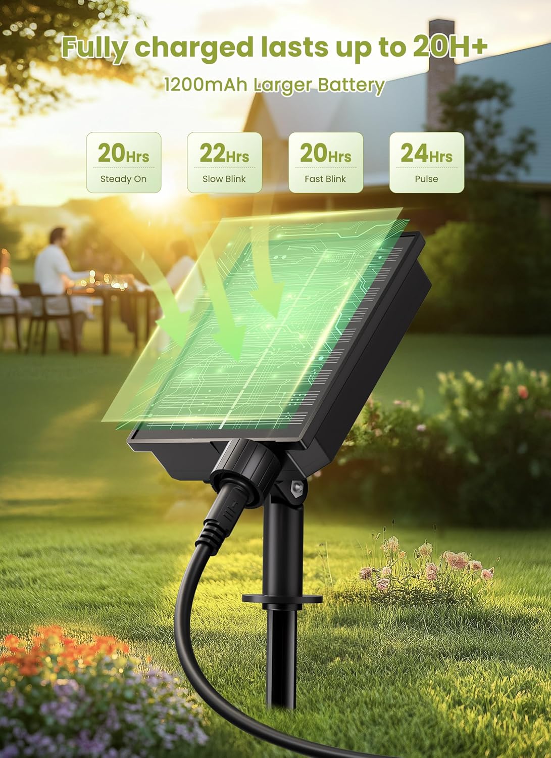 brightown-106ft-solar-powered-g40-33-led-bulbs-string-lights-with-remote-for-pat image 6