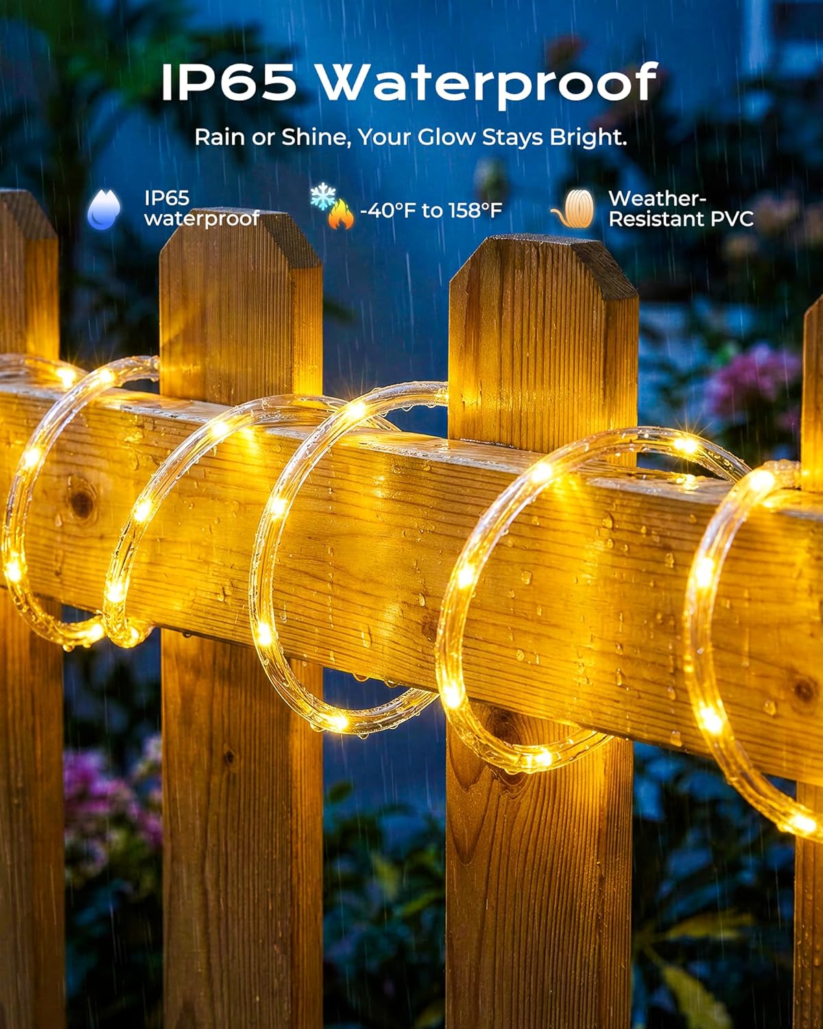 brightown-2-pack-78ft-total-200-led-solar-rope-lights-8-modes-warm-white-waterpr image 2