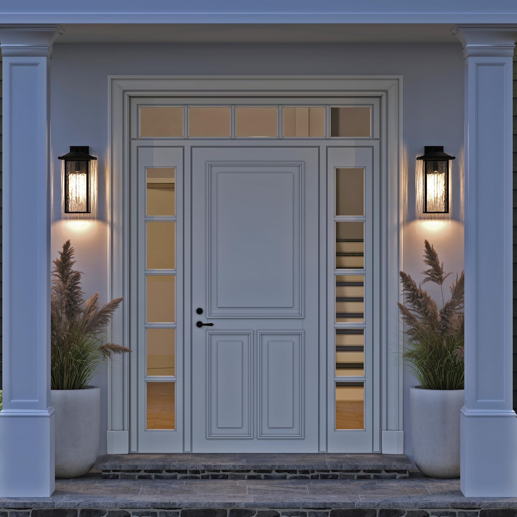 kichler-capanna-outdoor-wall-light-textured-black-10-75-x-20-49928bkt image 5