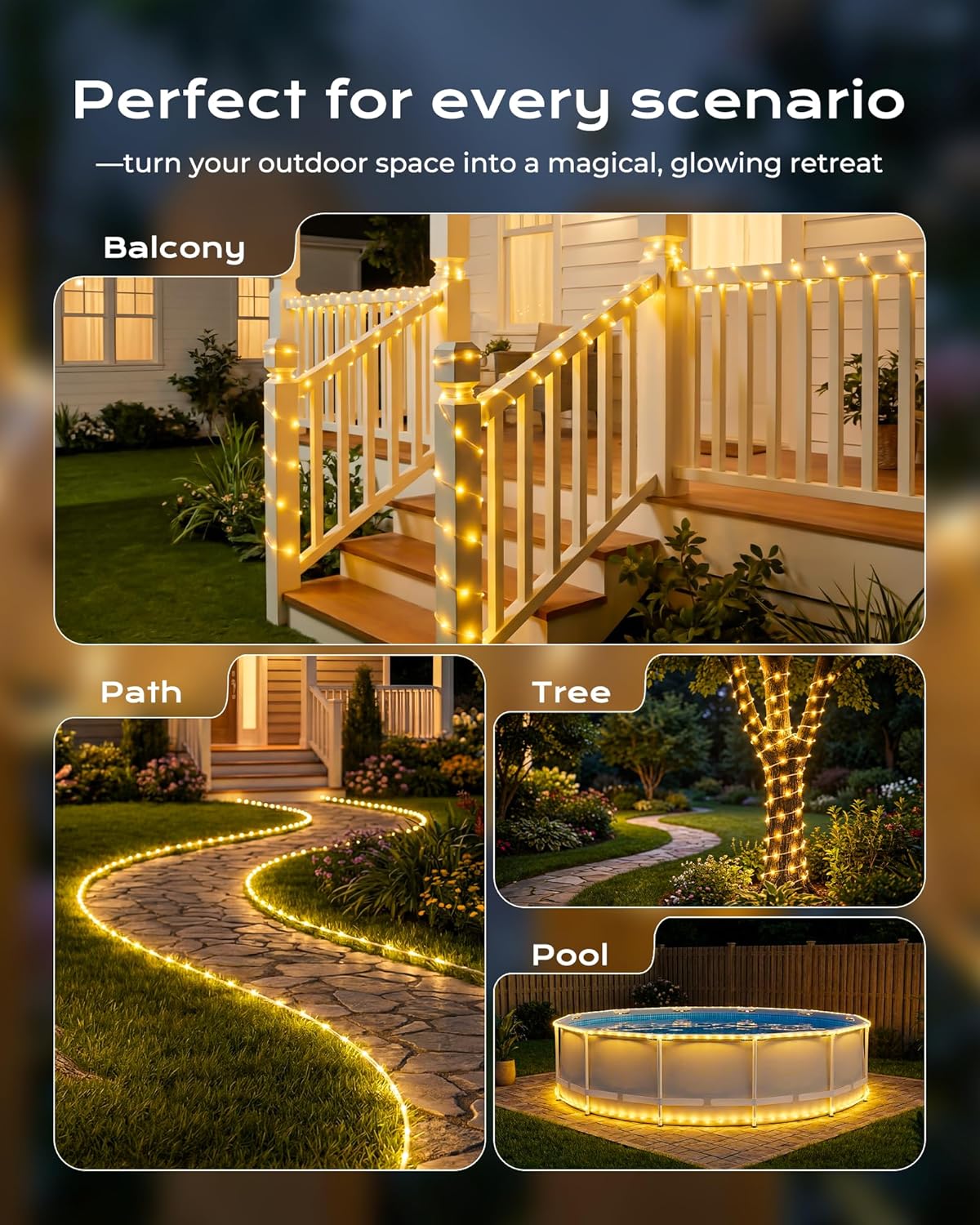 brightown-2-pack-78ft-total-200-led-solar-rope-lights-8-modes-warm-white-waterpr image 7