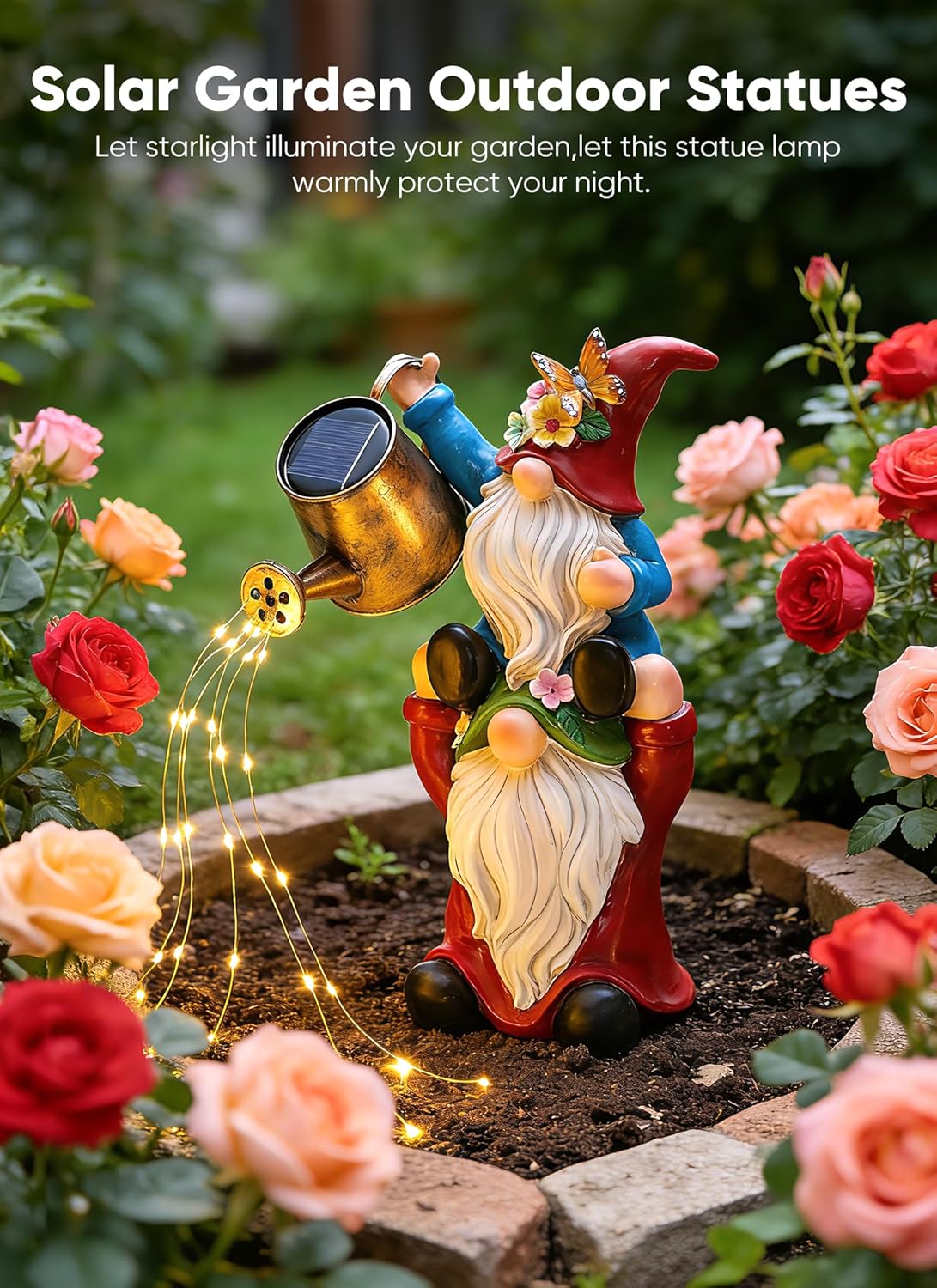 brightown-solar-powered-gnome-statue-with-watering-can-light-for-garden-decor image 4