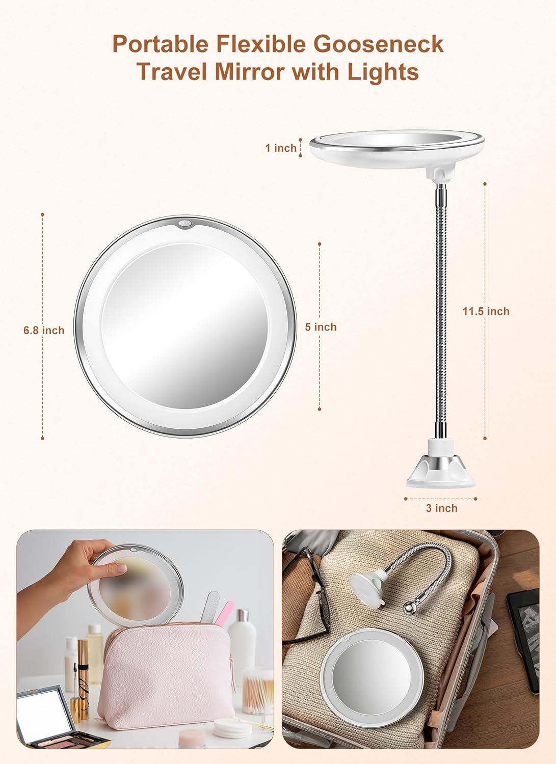 brightown-10x-magnifying-makeup-mirror-light-with-flexible-gooseneck image 2