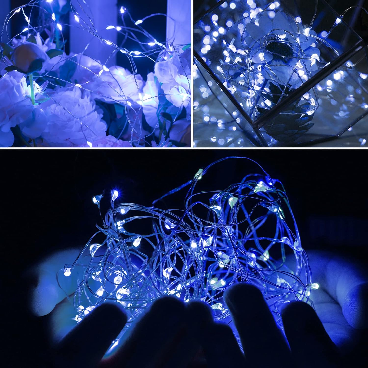 brightown-12-pack-7ft-20-led-battery-operated-silver-wire-firefly-starry-moon-li image 4