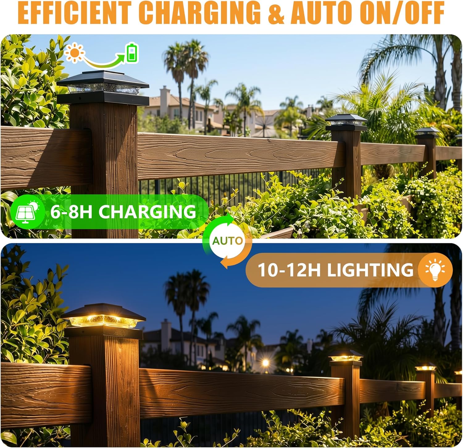 brightown-4-pack-solar-post-fence-cap-lights-with-2-color-modes-warm-white-cool- image 2