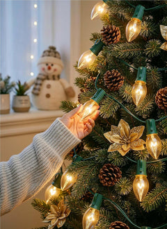 brightown-100ft-plug-in-c9-clear-bulb-christmas-string-lights-100-bulbs-e17-base image 2